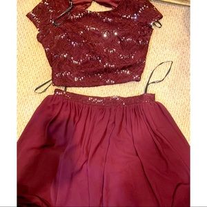 Two piece formal dress